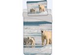Set Di Biancheria Da Letto Con Orso Polare 135 X 200 Cm 100% Cotone
