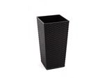 Vaso Da Fiori Lamela Vaso Da Fiori Finezia Ratan 40 X 40 Cm, Altezza 75 Cm, Nero