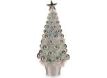 Albero Di Natale In Plastica Argentata Iridescente 16 X 37,5 X 16 Cm Polipropilene