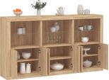 Maison Exclusive - Credenza Con Luci Led Rovere Sonoma 181,5X37X100 Cm