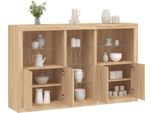 Maison Exclusive - Credenza Con Luci Led Rovere Sonoma 162X37X100 Cm