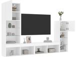 Maison Exclusive - Mobili Tv A Muro Con Led 4Pz Biancin Legno Multistrato