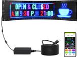 Vevor Insegna A Led Programmabile, Pannello Scorrevole A Led A Colori P5, Pannello Espositivo Fai Da Te Con Animazione Del Testo Personalizzata, Controllo Tramite App Bluetooth, Insegna Per Negozio Di Messaggi 83,5 X 20 Cm