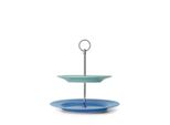 Lyngby PorcelæN - Etagere Colorata Rhombe, Ø 27 Cm Blu/Verde