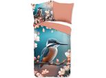 Biancheria Da Letto Good Morning Renforcé 200 X 200 Cm + 2- 80 X 80 Cm Monti Martin Pescatore Con Fiori Colorati