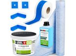 Kit Di Impermeabilizzazione Pellicola Liquida 4 Kg Nastro Sigillante 5 Mb Rondella 1 Mb Primer 1 L Doccia - Level+ SET346