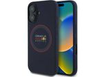 Red Bull Rbhmp16M24Siilvr Custodia Rigida Per Iphone 16 Plus 6.7 In Silicone Granatowy/Navy Anello Rosso Magsafe