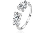 Anello In Argento Con Zirconi AGT-R06W42 - Circonferenza: 62 Mm.