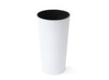 Vaso Da Fiori Lamela Vaso Da Fiori Lilia Jumper - A Righe, Diametro 19 Cm, Altezza 36,4 Cm, Bianco