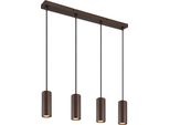Globo Lighting Lampada A Sospensione In Metallo Color Bronzo Opaco, 4X GU10