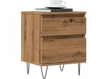 Maison Exclusive - Comodino In Rovere Artigianale 40X35X50 Cm Materiale Ligneo