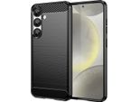 Carbon Case Custodia In Silicone Flessibile Per Xiaomi Redmi Turbo 4 / Xiaomi Poco X7 Pro - Nero
