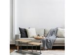 Tavolini Impilabili Effetto Legno, Set Da 2, Gambe In Metallo Nero