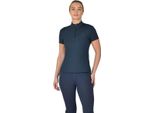 Dublin - Top Da Donna, Con Zip Corta, Da Equitazione, A Maniche Corte WB2403 (38 It) (Navy)