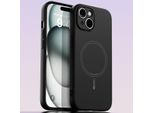 Custodia Magnetica Per Iphone 14, Compatibile Con Magsafe, In Silicone Liquido, Resistente Agli Urti E Ai Graffi Nero