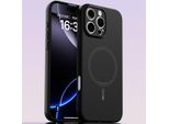 Custodia Magnetica Per Iphone 16 Pro Max, Compatibile Con Magsafe, In Silicone Liquido, Resistente Agli Urti E Ai Graffi Nero