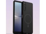 Custodia Magnetica Per Sony Xperia 10 V, Compatibile Con Magsafe, In Silicone Liquido, Resistente Agli Urti E Ai Graffi Nero