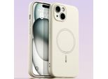 Custodia Magnetica Per Iphone 13, Compatibile Con Magsafe, In Silicone Liquido, Resistente Agli Urti E Ai Graffi Beige