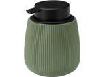 Berilo | Dispenser Per Sapone - Dispenser Per Liquidi - 11 X 9 Cm - Verde - A Strisce - Con Pompa Dosatrice