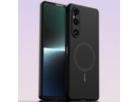 Custodia Magnetica Per Sony Xperia 1 V, Compatibile Con Magsafe, In Silicone Liquido, Resistente Agli Urti E Ai Graffi Nero