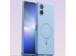 Custodia Magnetica Per Sony Xperia 5 V, Compatibile Con Magsafe, Silicone Liquido, Resistente Agli Urti E Ai Graffi Blu