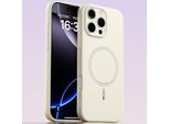 Custodia Magnetica Per Iphone 16 Pro Max, Compatibile Con Magsafe, In Silicone Liquido, Resistente Agli Urti E Ai Graffi Beige