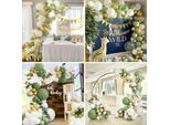 Decorazione Per Baby Shower, Giraffa In Foil, Palloncini Verdi, Striscione, Gender Reveal, Festa Per Bambini E Bambine