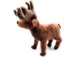Onwomania Cervo Alce Renna Peluche Animale In Tessuto 21Cm Marrone