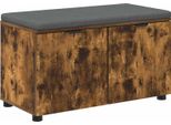 Syfax™ Panca Per Ingresso Con Cuscino Rovere Fumé 80 X 46 X 46 Cm
