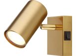 Lampada Da Parete Per Interni Con Interruttore Lampada Da Parete Faretto Da Parete Color Oro 57911-1GO