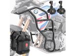 Set Crash Bar + Faro + Borsa Per Bmw F 900 Gs 24-25 KT48 Sch