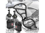 Set Crash Bar + Faro + Borsa Per Bmw R 1200 Gs 04-07 KT59 Sc
