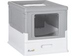 Fortuna Lai Lettiera Per Gatti, Con Coperchio, Cuccia Con Vaschetta, Paletta, Contenitore Deodorante, Plastica, 47,5 X 35,5 X 36,7 Cm
