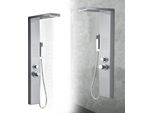 Sessamen-Lp Pannello Doccia Sistema Doccia Acciaio Inox Spazzolato Rubinetto Doccia Set Doccia Con Doccia A Pioggia, Doccia Massaggiante, Doccia A Cascata, Doccetta (Argento)