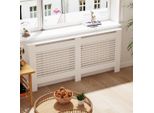 Wisfor Copriradiatore Mdf, Motivo A Righe Orizzontali, Copriradiatore Copriradiatore, Xl - 172X19X101,2Cm