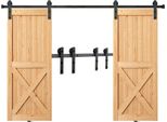 Ferramenta Per Porte Scorrevoli 244Cm - Sistema Di Porte Scorrevoli A I - Binari In 2 Parti - Portata 150Kg - Binario Di Scorrimento - Per Porte Di Spessore 32-45Mm, Larghezza 1,12-1,32M.