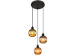Globo Lighting Lampada A Sospensione In Metallo Nero Opaco, 3X E27