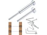 Confezione Da 20 - Set Parapetto Invisibile In Acciaio Inox T316 1/8'' - Montaggio Invisibile E Terminale A Dado Per Parapetto - Morsetto A Dado 1/8'' Per Pali In Legno/Metallo - Ferramenta Per Parapetto In Colore Argento