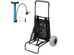 Carrello Da Spiaggia - Carretto - Carrello Da Sabbia: Acciaio, Pieghevole, Portata 74,84 Kg, Altezza Regolabile 69-114 Cm, Carrello Da Spiaggia Per Un Robusto Divertimento In Spiaggia