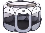 Tenda Pieghevole Per Animali Con Rete Per Cani Gatti Piccoli Animali Grigia Con Porta