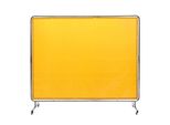 Tenda Di Protezione Per Saldatura 1,8 M X 2,4 M - Vinile Ignifugo - 4 Ruote Girevoli - Protezione Uv A 6 Livelli - Coperta Per Saldatura - Giallo