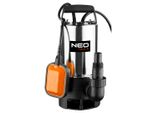Neo Tools Pompa Sommergibile Per Acque Reflue In Acciaio Inox (Portata 18.000L/H, Prevalenza 9,5M, 1100W, Granulometria 25Mm) Pompa Sommergibile Per Acque Reflue