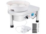 Tornio Per Ceramica 350W Tornio Elettrico 25Cm - Tornio Per Ceramica 220V - Set Per Ceramica Fai Da Te Con Pedaliera E Lavello