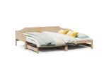 Vidaxl Letto Da Giorno Allungabile 80X200 Cm In Legno Di Pino Massiccio