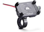 Supporto Smartphone Alluminio Da Manubrio Moto Midland MH-PRO Ricarica Usb