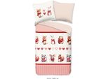 Set Di Biancheria Da Letto In Flanella Good Morning Timmy Colore Rosso Dimensioni 135X200+80X80