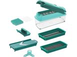 Genius Affettaverdure Nicer Dicer Smart Affettaverdure Manuale 9 Pezzi, Mandoline Kitchen Kitchen Grattugia Affetta Cipolle, Dicer Wave Cutter,