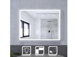 Sonni 80 X 60 Cm Specchio Da Bagno Con Illuminazione A Risparmio Energetico A Led Bordo Opaco Striscia Luminosa Senza Rame E Senza Piombo Specchio Da Parete IP44