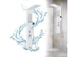 Va-Cerulean Sistema Di Pannelli Doccia Pannello Doccia In Acciaio Inox Spazzolato Colonna Doccia Con 5 Modalità Doccia Set Doccia Pannello Doccia Torre Con Doccia A Pioggia (Bianco)