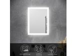 Sonni 60X50Cm Specchio Da Bagno Con Illuminazione A Led A Risparmio Energetico Bordi Opachi Striscia Luminosa Specchio Senza Rame E Senza Piombo Specchio Da Parete IP44
